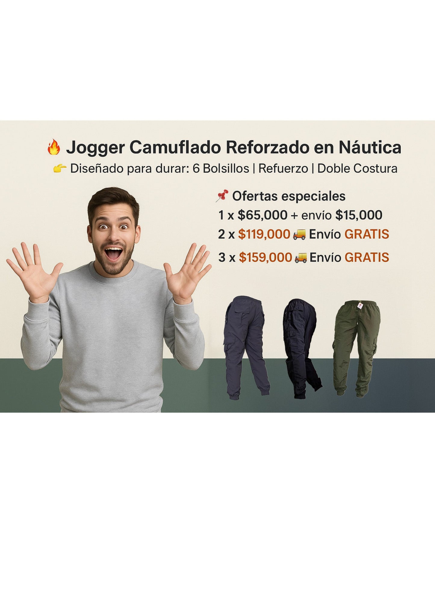 Sudadera Camuflada Reforzada Nautica