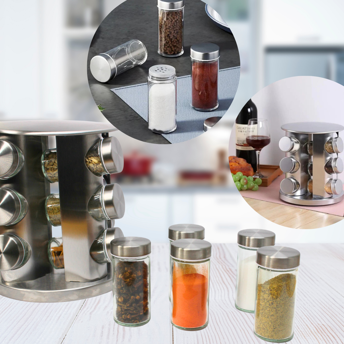 Organizador de Condimentos Acero Inoxidable